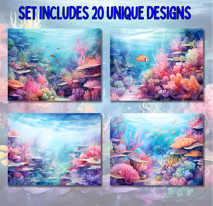 RELEASE PAPER | Coral Reef - Theme Pack Reusable Diamond Painting Release Paper