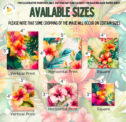 RELEASE PAPER | Hibiscus Garden - Theme Pack Reusable Diamond Painting Release Paper