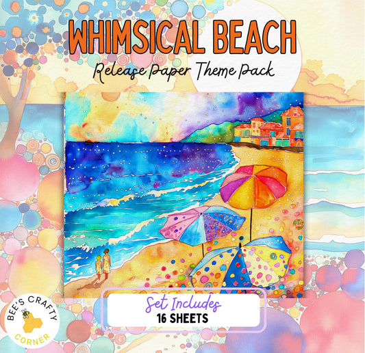 RELEASE PAPER | Whimsical Beach - Theme Pack Reusable Diamond Painting Release Paper