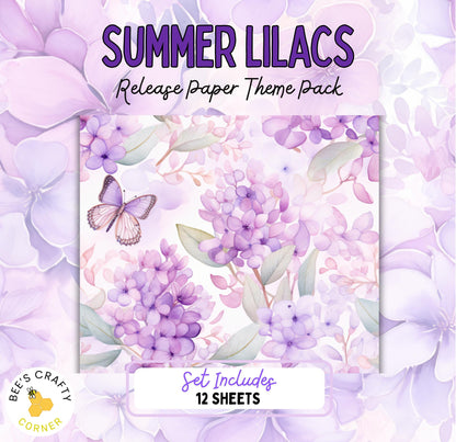 RELEASE PAPER | Summer Lilacs - Theme Pack Reusable Diamond Painting Release Paper