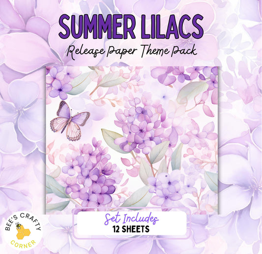 RELEASE PAPER | Summer Lilacs - Theme Pack Reusable Diamond Painting Release Paper