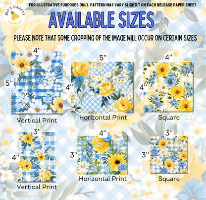RELEASE PAPER | Gingham Floral - Theme Pack Reusable Diamond Painting Release Paper