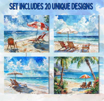 RELEASE PAPER | Summer Vacation - Theme Pack Reusable Diamond Painting Release Paper