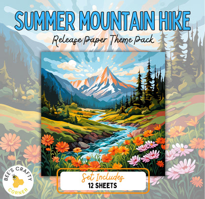 RELEASE PAPER | Summer Mountain Hike - Theme Pack Reusable Diamond Painting Release Paper