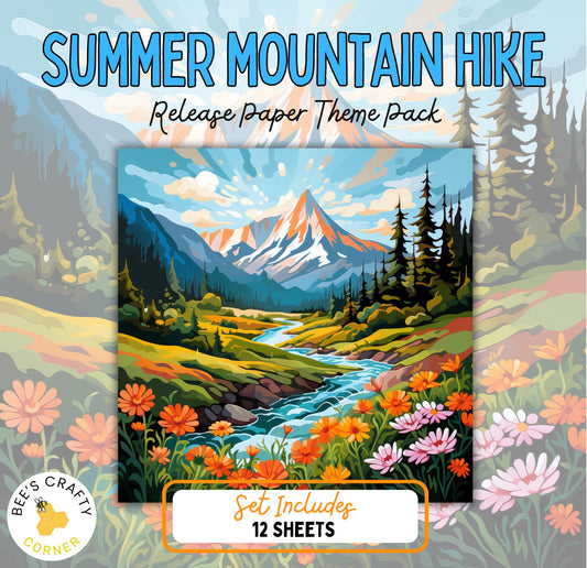 RELEASE PAPER | Summer Mountain Hike - Theme Pack Reusable Diamond Painting Release Paper