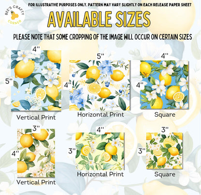 RELEASE PAPER | Summer Citrus Garden - Theme Pack Reusable Diamond Painting Release Paper
