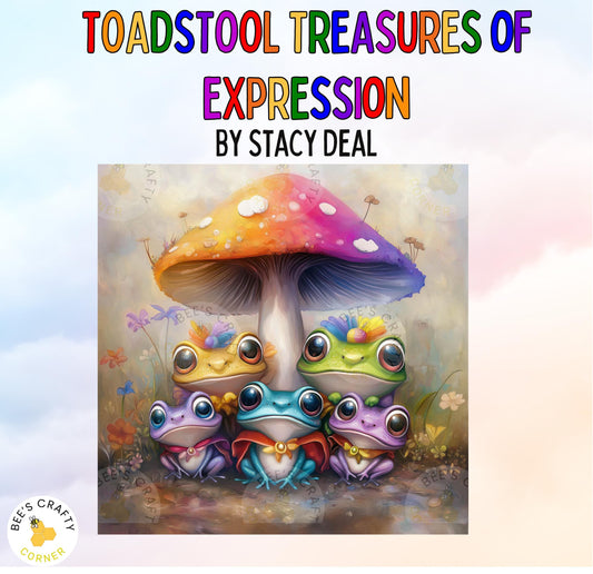 RELEASE PAPER | Toadstool Treasures of Expression by Stacy Deal - Licensed Diamond Painting Release Paper